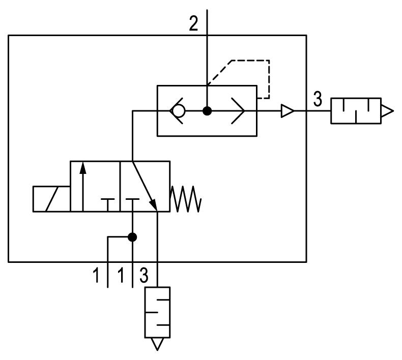 Pneumatic symbol here...