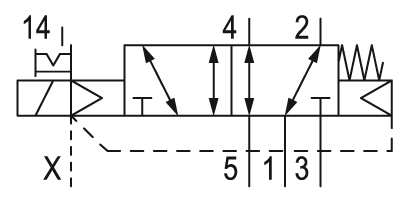 Pneumatic symbol here...