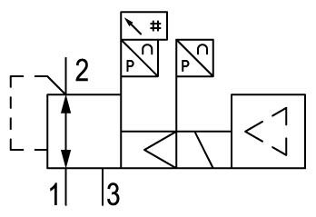 Pneumatic symbol here...